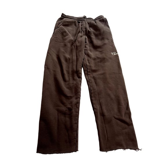 Cherry LA Pants - Cherry La Raw Hem Sweatpants in Brown